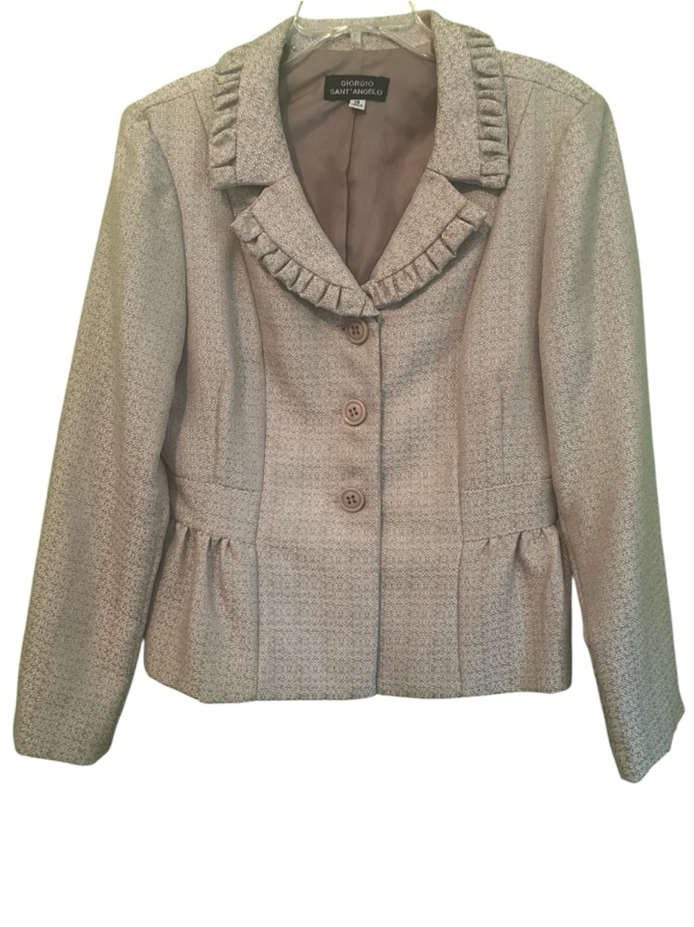 Giorgio Sant'Angelo Fitted Tweed Blazer
